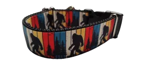1.5" Wide Bigfoot Sasquatch Yeti Nylon Dog Collar