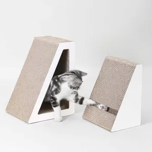 Cat Scratcher with Tunnel Hole and Toy Ball