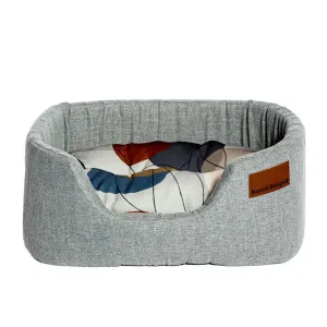 Danish Design Colour Block Silver Lux Slumber Dog Bed