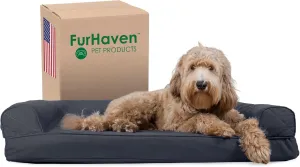 Furhaven Cooling Gel Dog Bed For LargeMedium Dogs Iron Gray Large