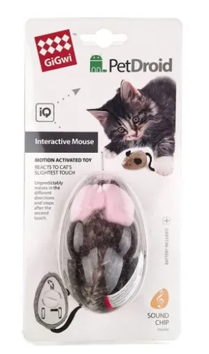 GiGwi - PET DROID Activity Mouse Cat Toy (Grey)