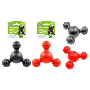 Heavy Duty TPR Rubber Dog Toy - Jumbo Triangular Chew Toy - 13cm