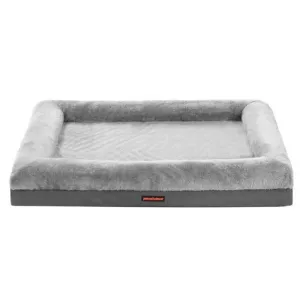 Large Grey Winston Orthopedic Foam Walled Bed - 103cm x 76cm x 17cm