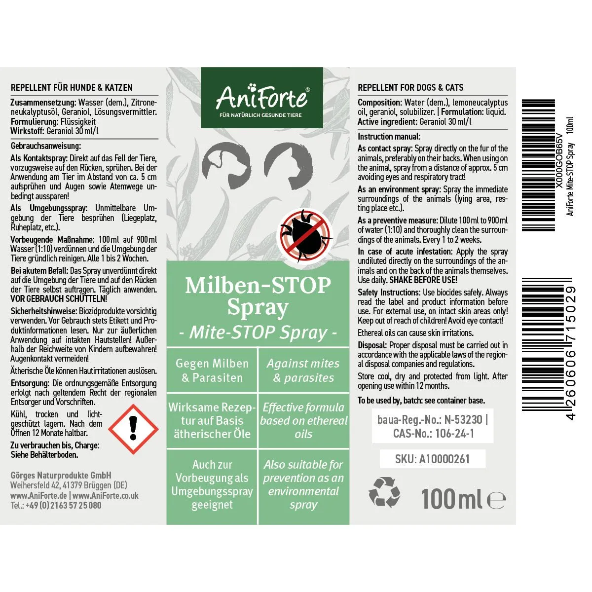 Mite-STOP Spray - Natural Mite Repellent