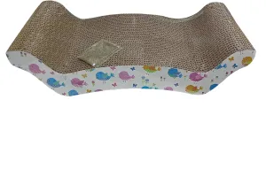 PetRageous Early Bird W-Shaped Corrugated Cat Lounge Scratcher