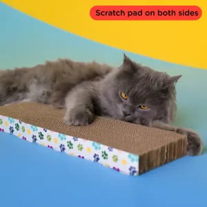 Skatrs Wide Block Corrugated Cradboard Cat Scratcher for Kittens with 2g Premium Catnip Free