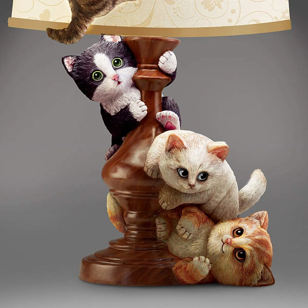 The Bradford Exchange Cat-Tastrophe Fully Sculpted Table Lamp