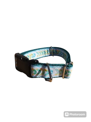 Watercolor Leaves Nylon Dog Collar
