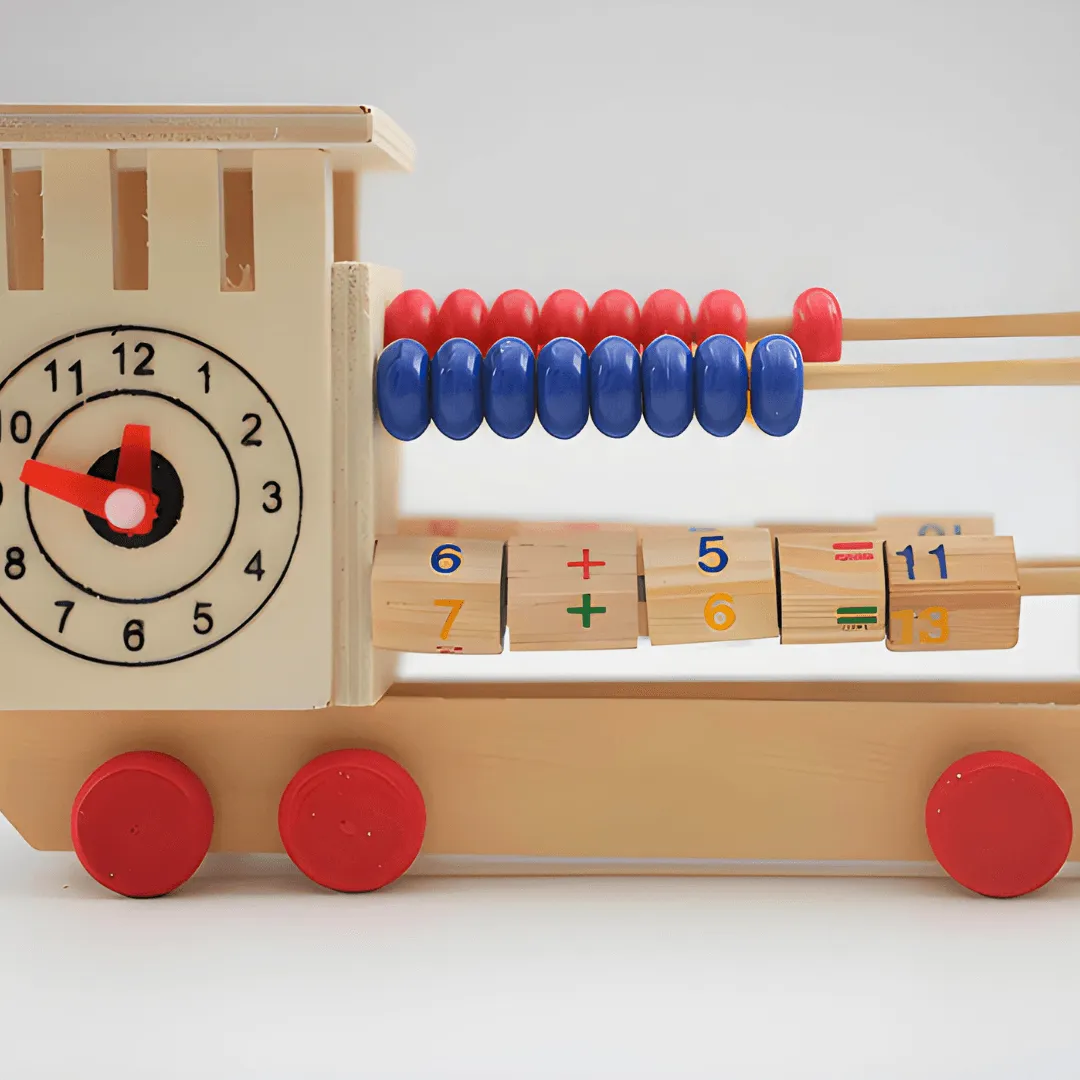 Wooden 4 in one Kids Learning Educational Engine